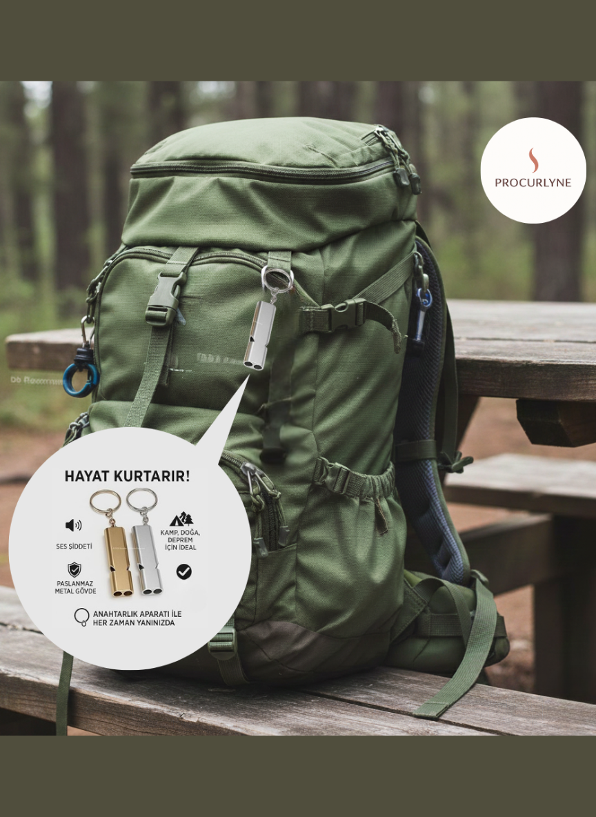 150 dB Acil Durum İmdat Düdüğü + Tek Kullanımlık Glow Stick Acil Durum Işığı