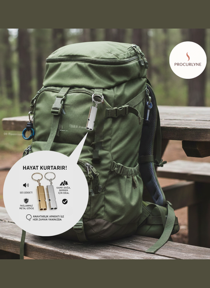 150 dB Acil Durum İmdat Düdüğü + Tek Kullanımlık Glow Stick Acil Durum Işığı